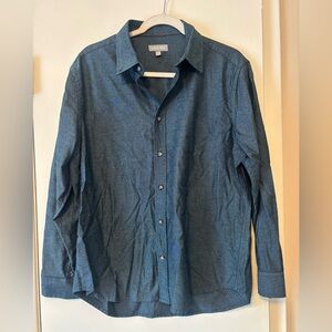 Navy Long Sleeve Casual Shirt